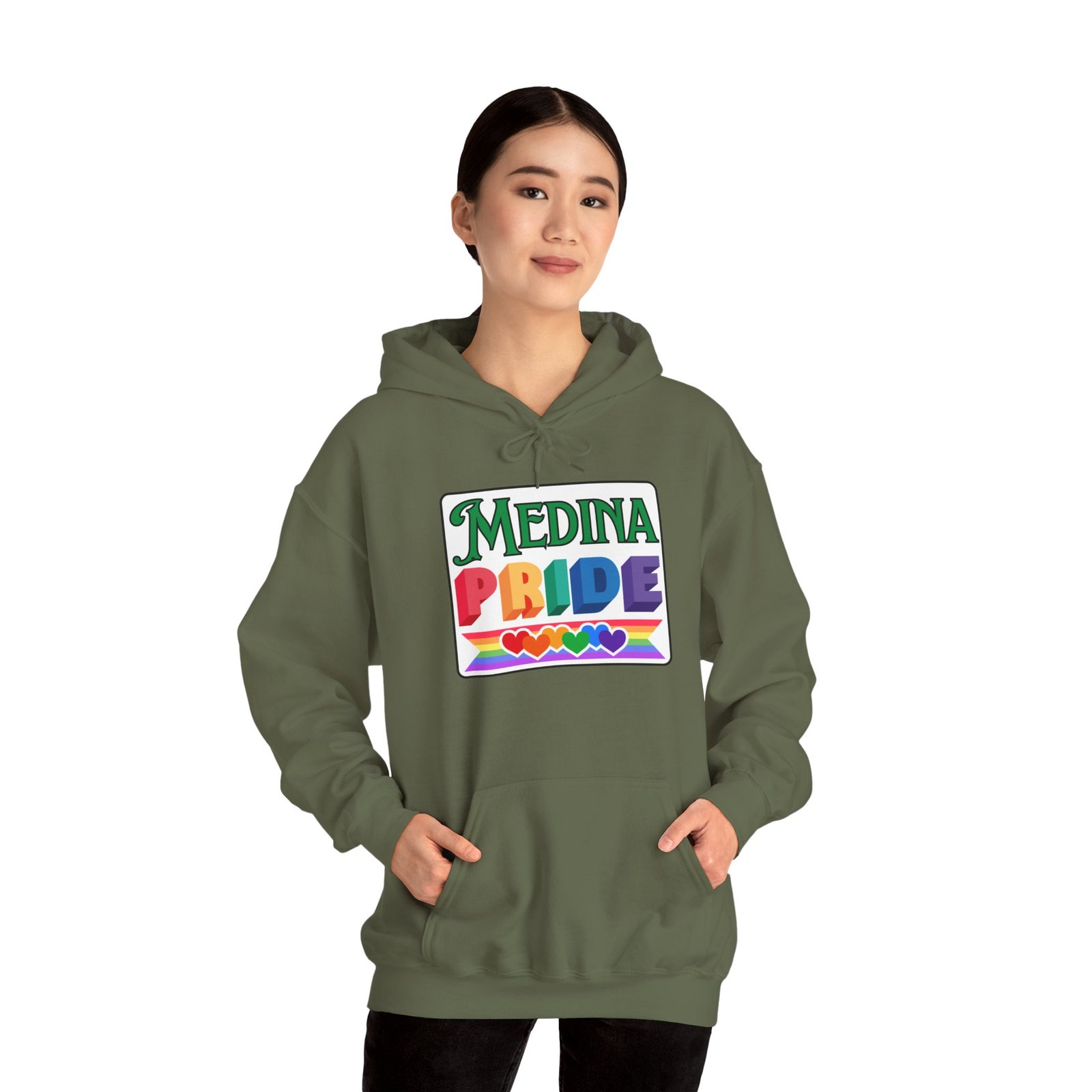 Medina Pride “Bee Proud” Hoodie – Bee Front, Pride Back (2025 Edition) - Image 11