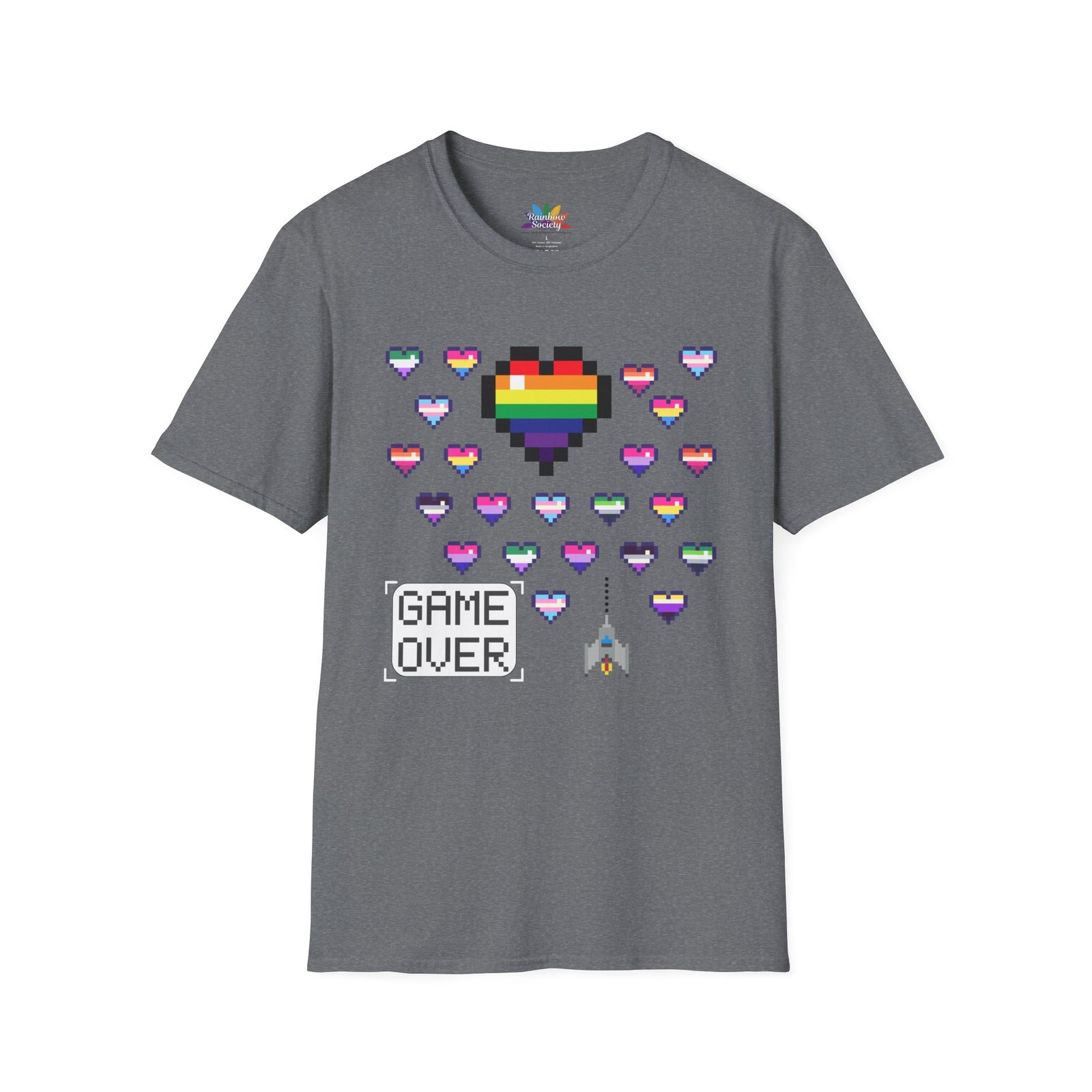 GAME OVER – WE WIN! PRIDE PIXEL TEE - Unisex - Image 6
