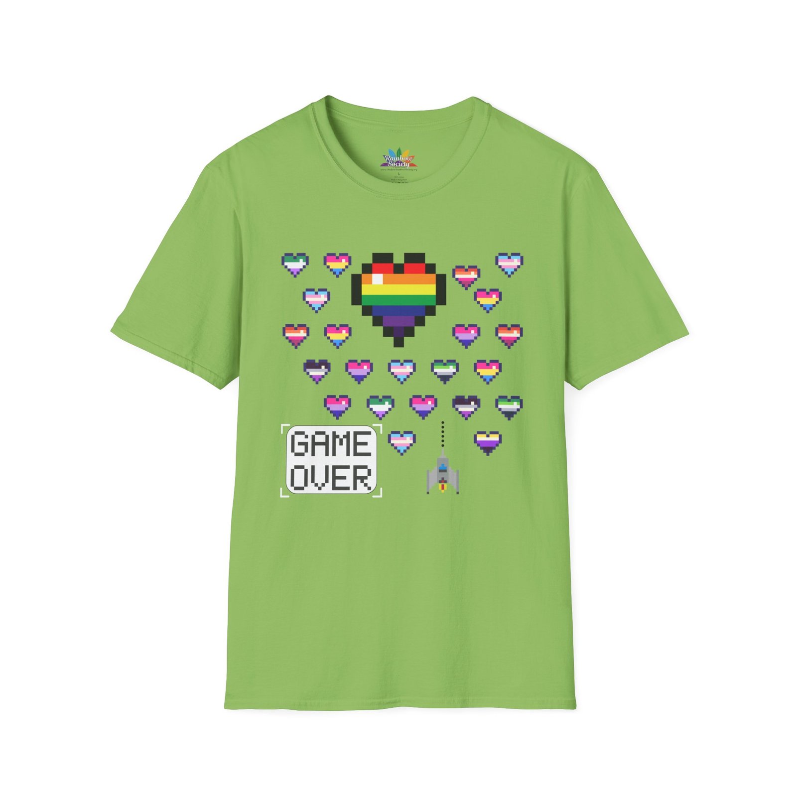 GAME OVER – WE WIN! PRIDE PIXEL TEE - Unisex - Image 5