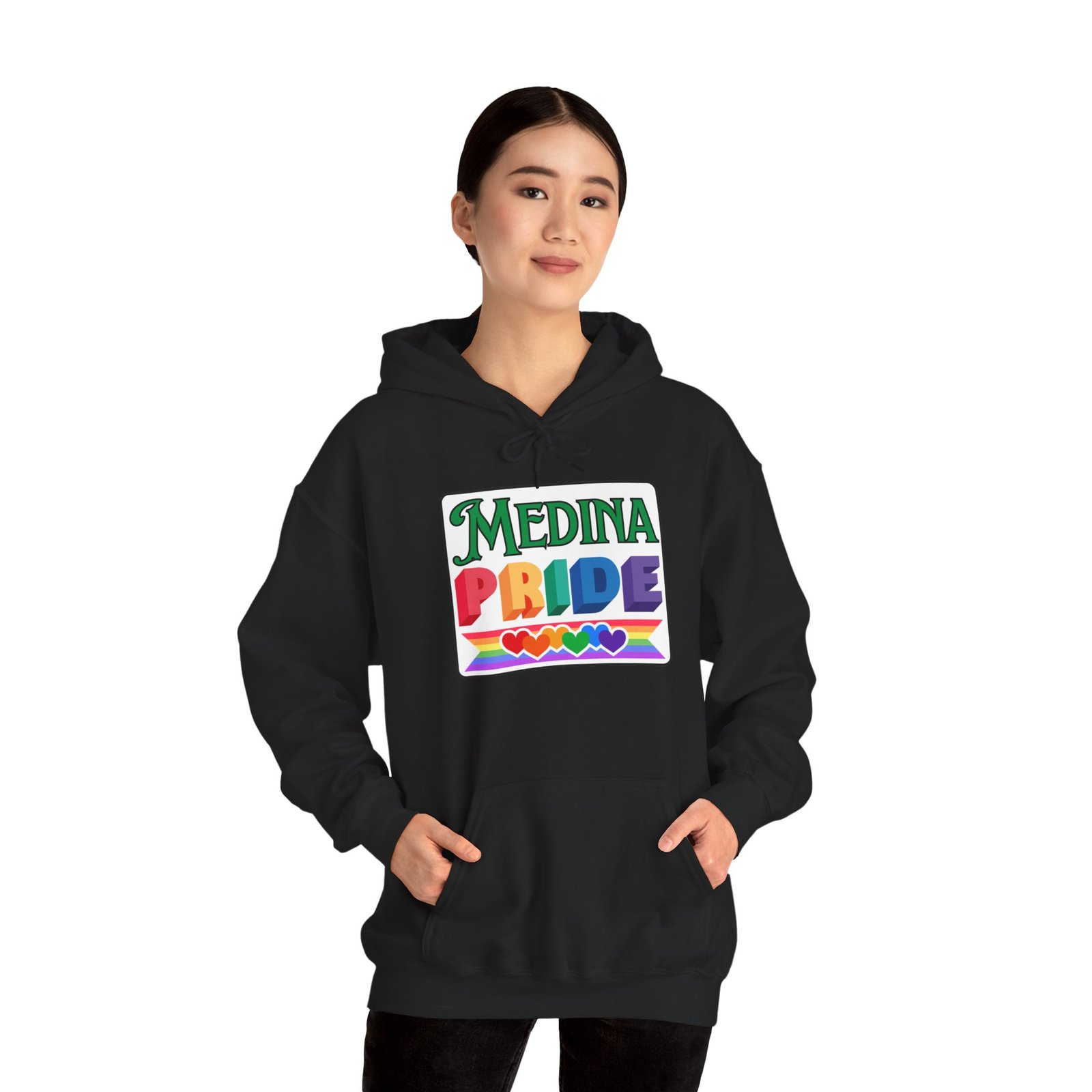 Medina Pride “Bee Proud” Hoodie – Bee Front, Pride Back (2025 Edition) - Image 5
