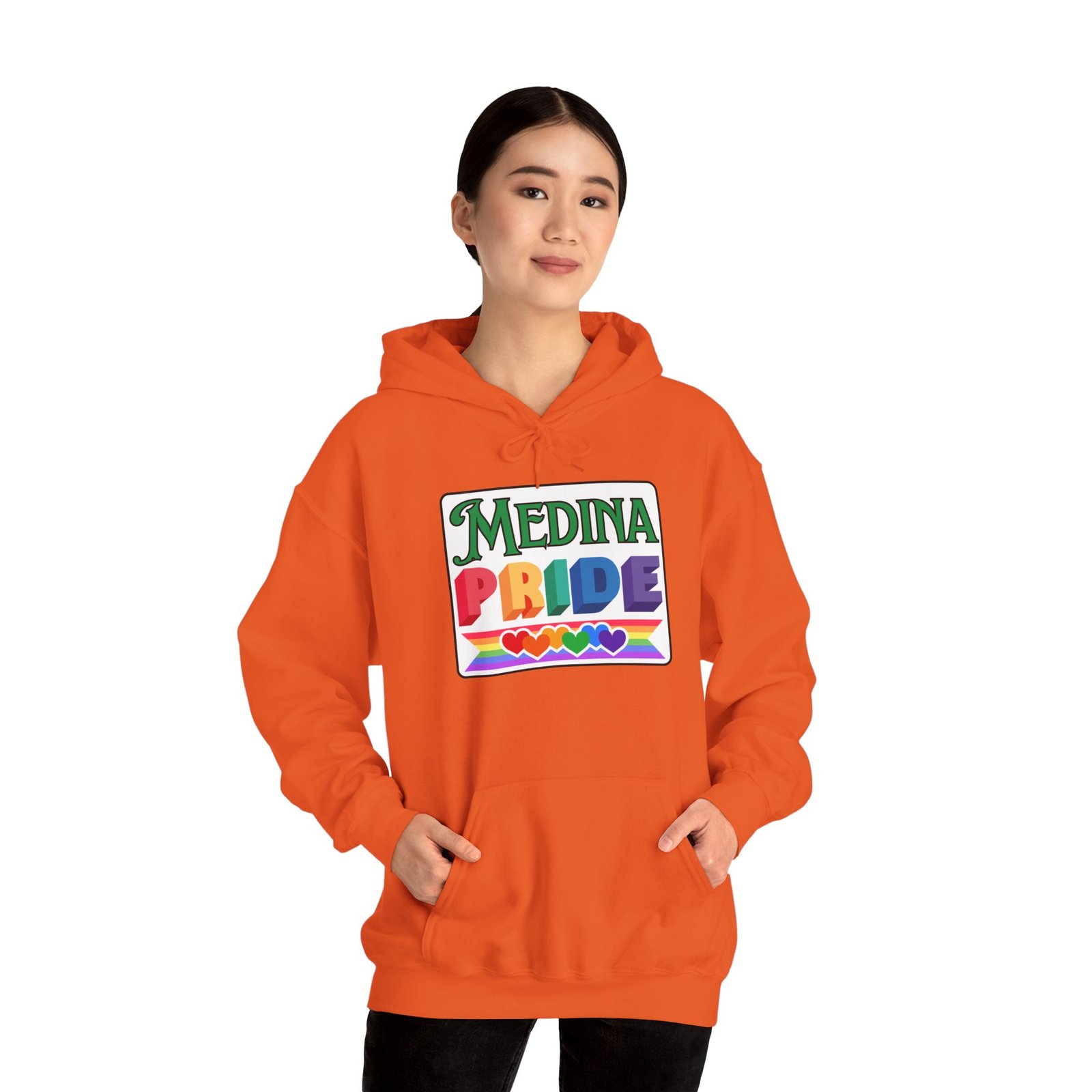 Medina Pride “Bee Proud” Hoodie – Bee Front, Pride Back (2025 Edition) - Image 9