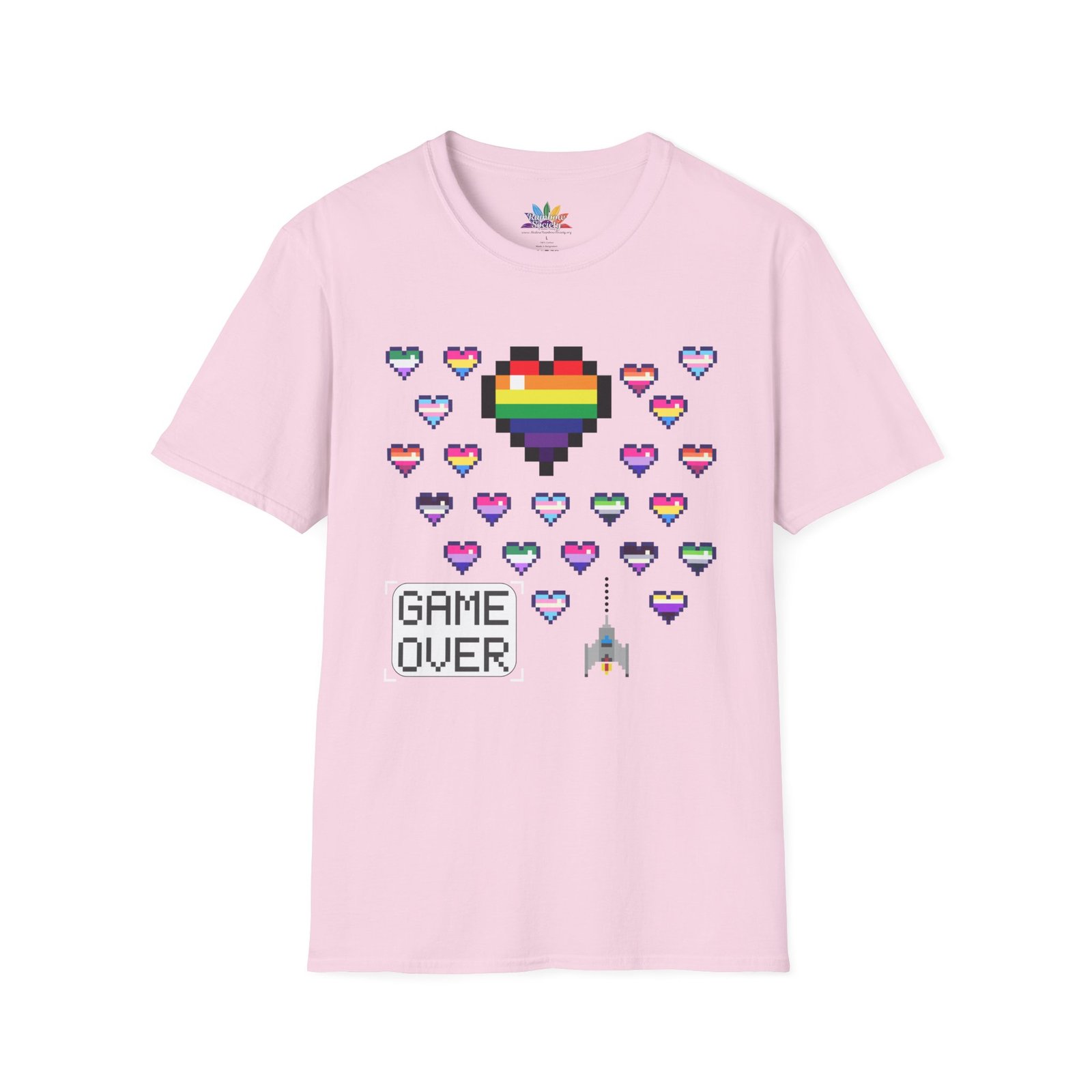 GAME OVER – WE WIN! PRIDE PIXEL TEE - Unisex - Image 3