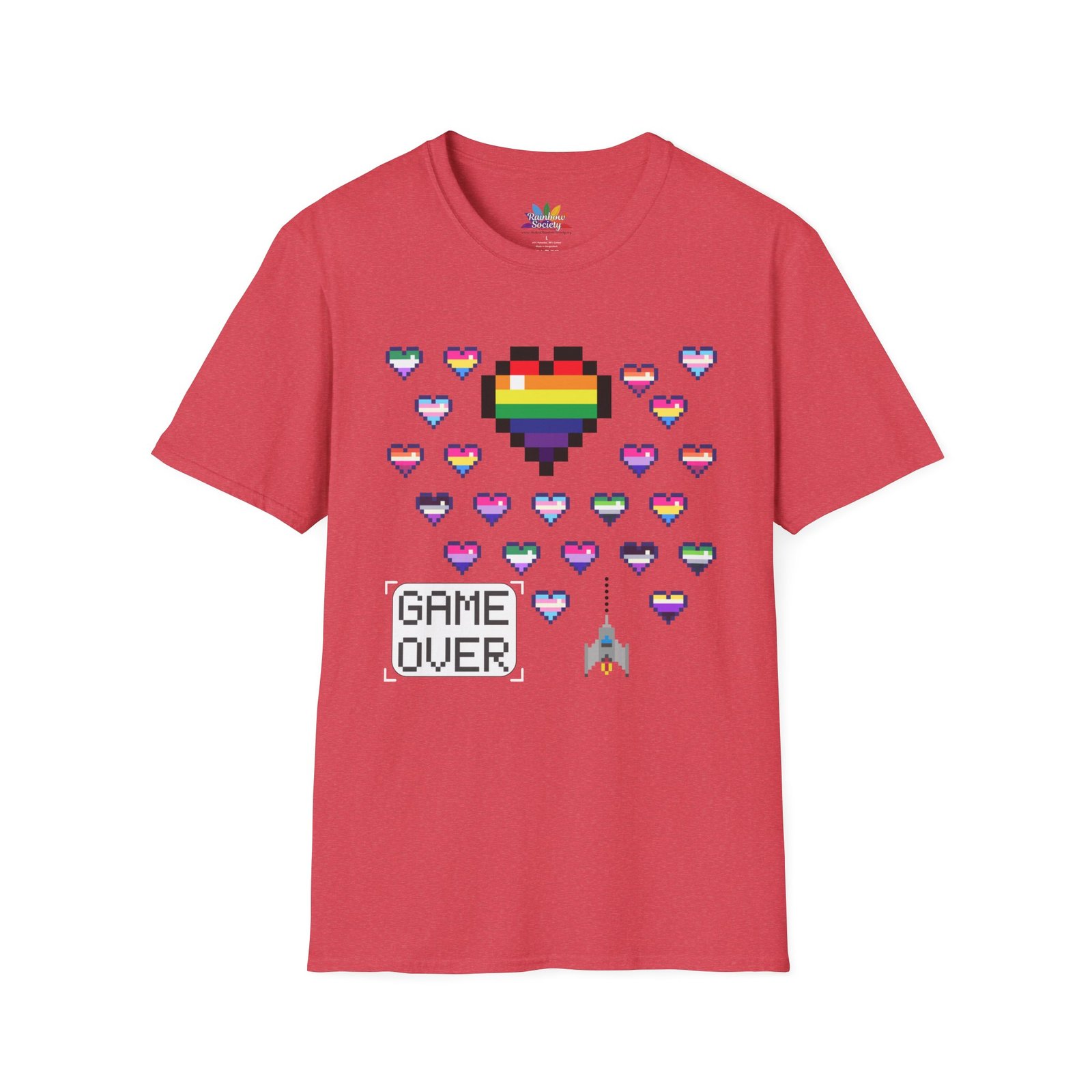 GAME OVER – WE WIN! PRIDE PIXEL TEE - Unisex - Image 9