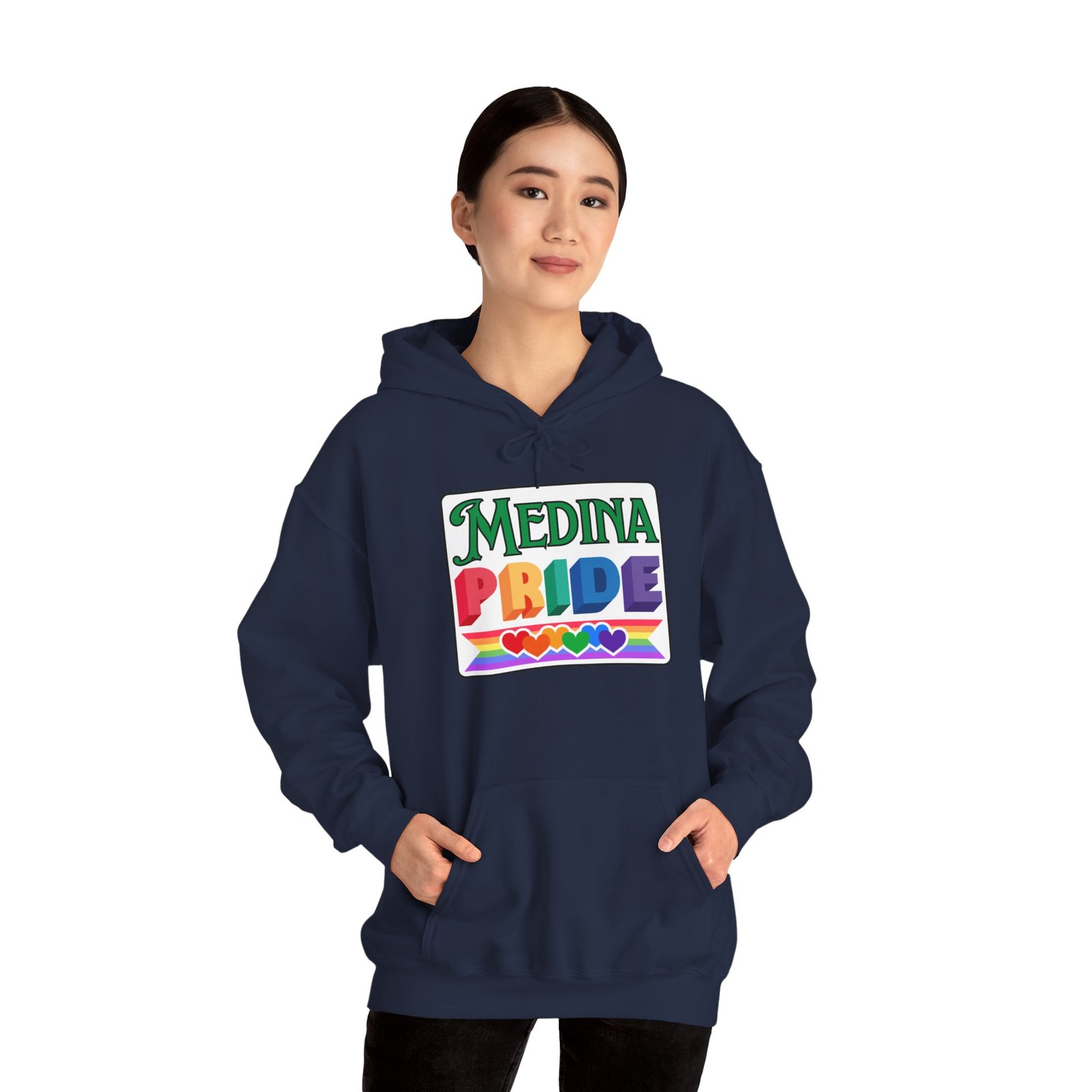 Medina Pride “Bee Proud” Hoodie – Bee Front, Pride Back (2025 Edition) - Image 17
