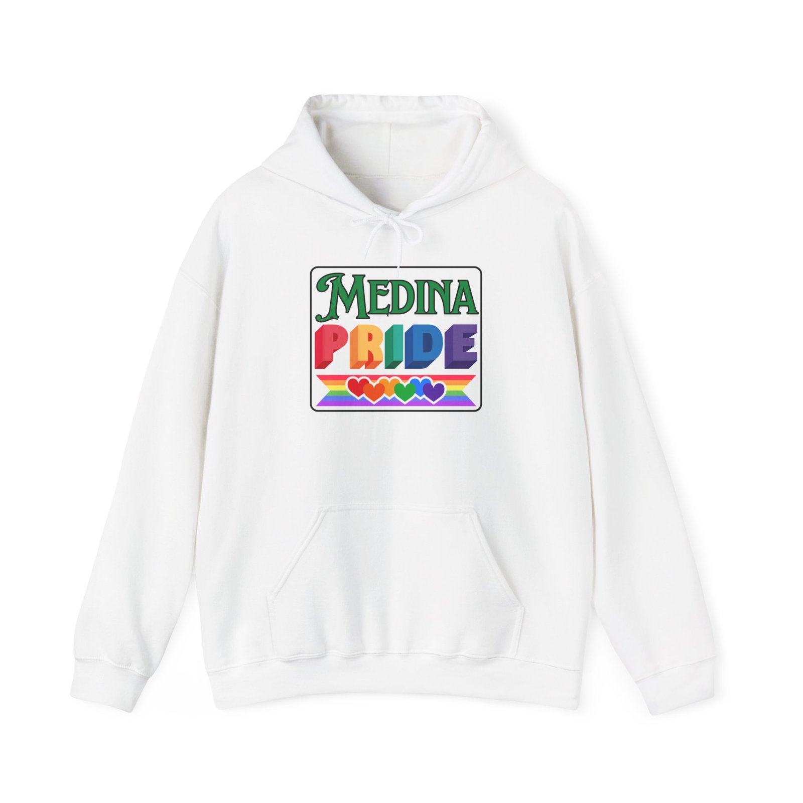 Medina Pride “Bee Proud” Hoodie – Bee Front, Pride Back (2025 Edition)