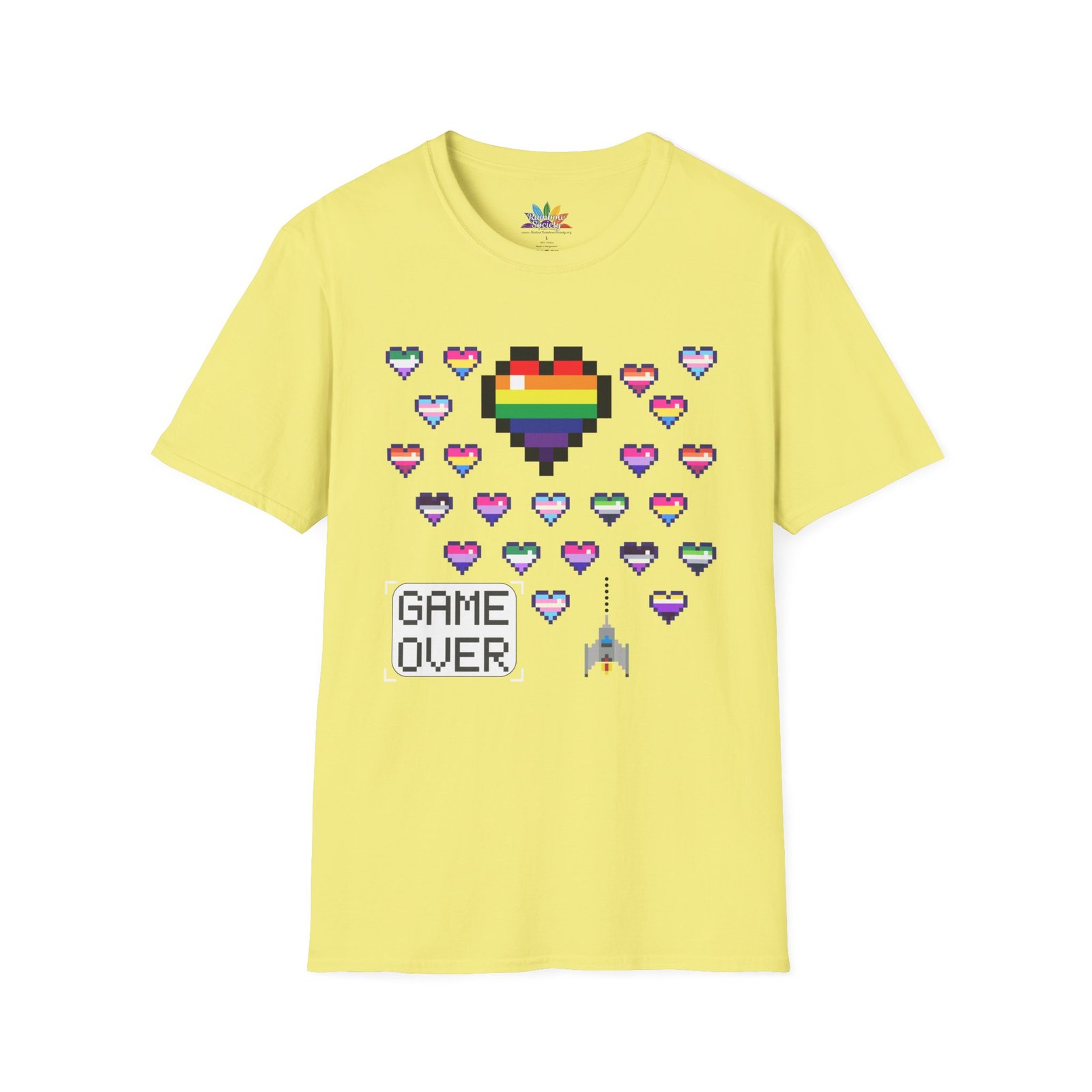 GAME OVER – WE WIN! PRIDE PIXEL TEE - Unisex - Image 4