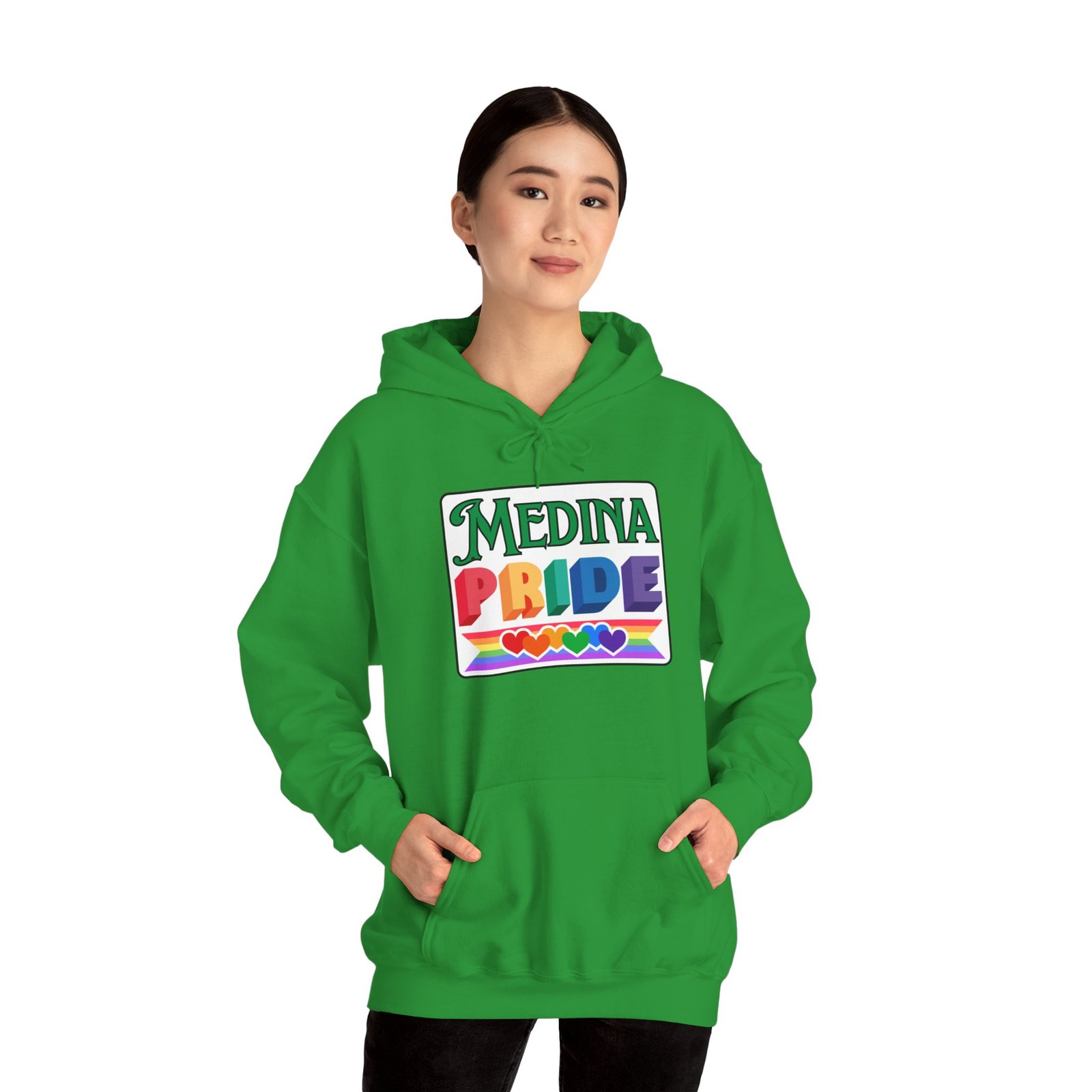 Medina Pride “Bee Proud” Hoodie – Bee Front, Pride Back (2025 Edition) - Image 13