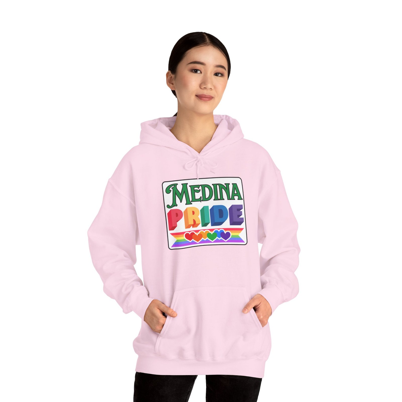 Medina Pride “Bee Proud” Hoodie – Bee Front, Pride Back (2025 Edition) - Image 21