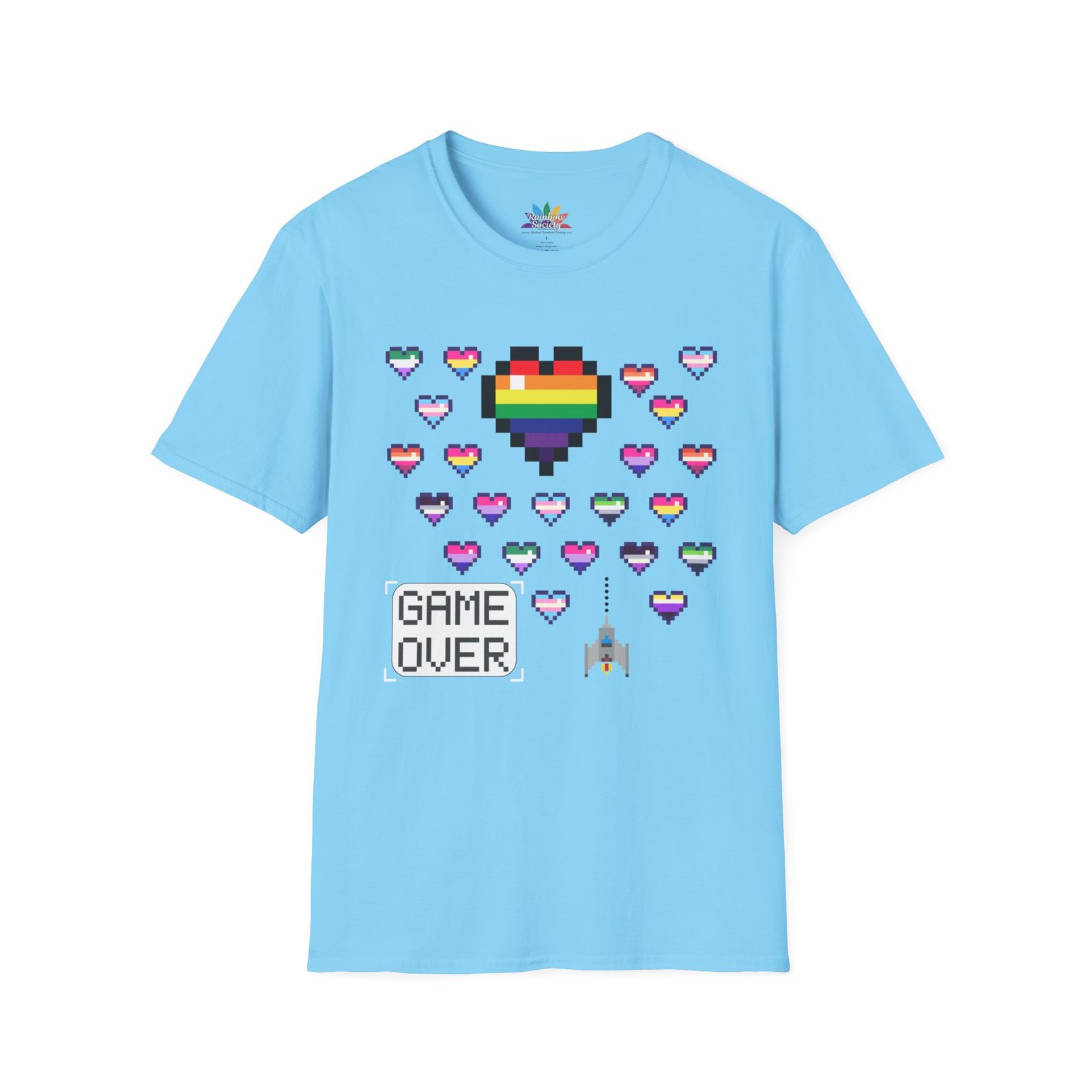 GAME OVER – WE WIN! PRIDE PIXEL TEE - Unisex - Image 7