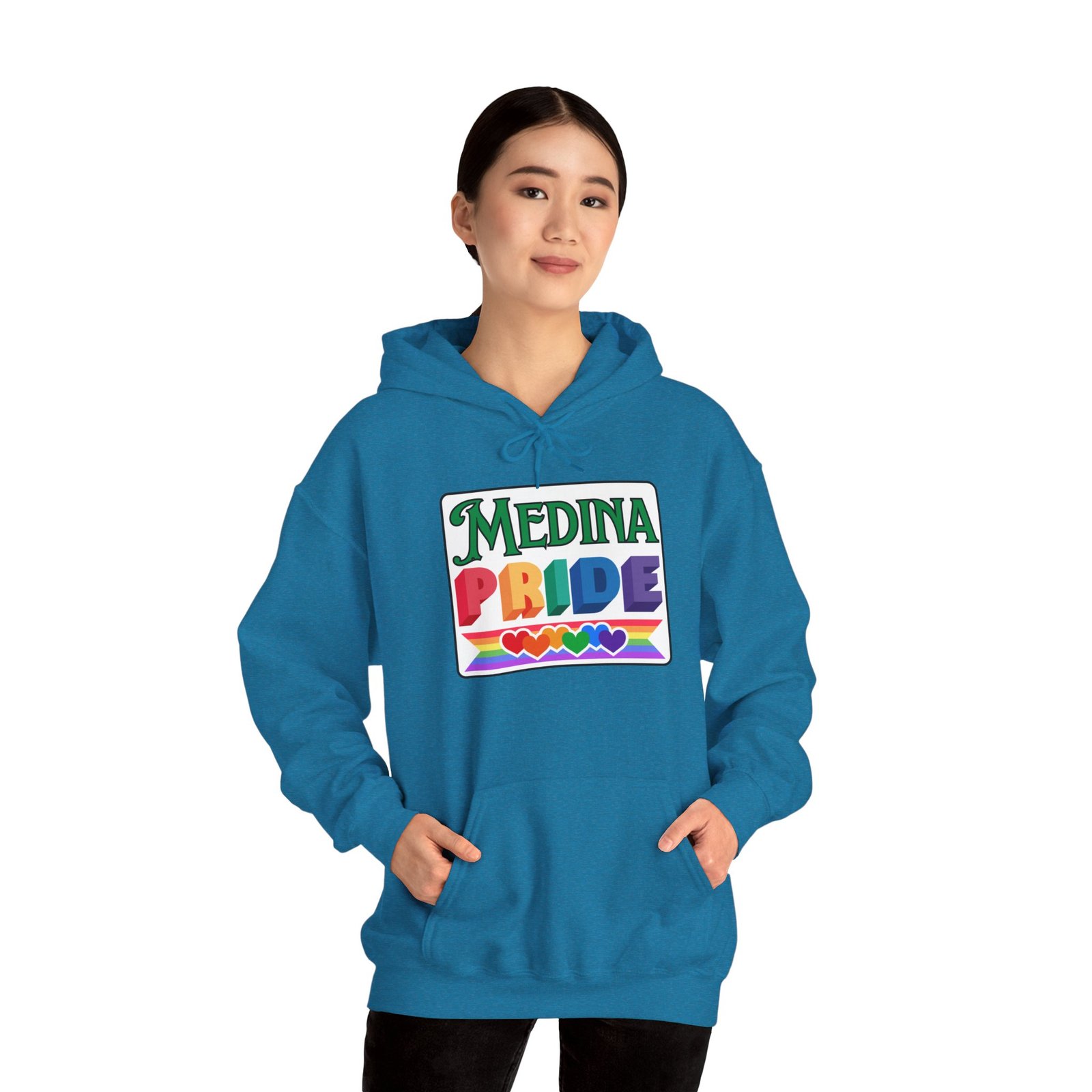Medina Pride “Bee Proud” Hoodie – Bee Front, Pride Back (2025 Edition) - Image 15