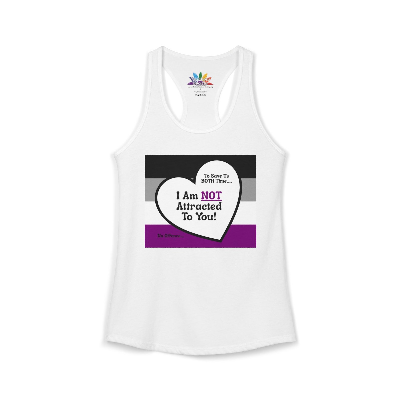 I Am NOT Attracted To You – Asexual Pride Racerback Tank