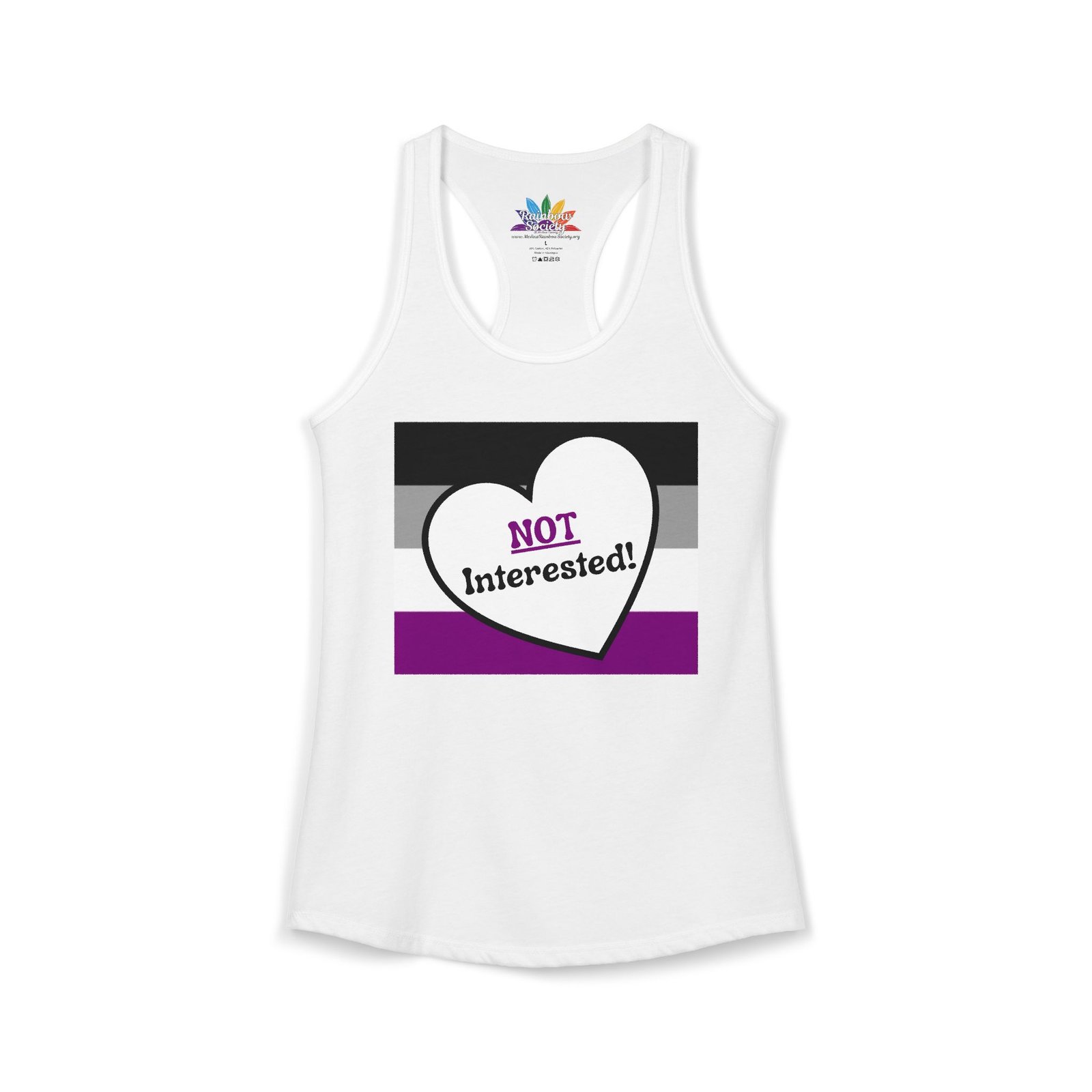 Not Interested – Asexual Pride Racerback Tank